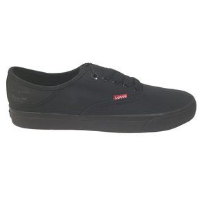 Levi's Size 9 Men's Black Buck CT Canvas Mono Chrome Skate Sneakers Shoes NEW 9M